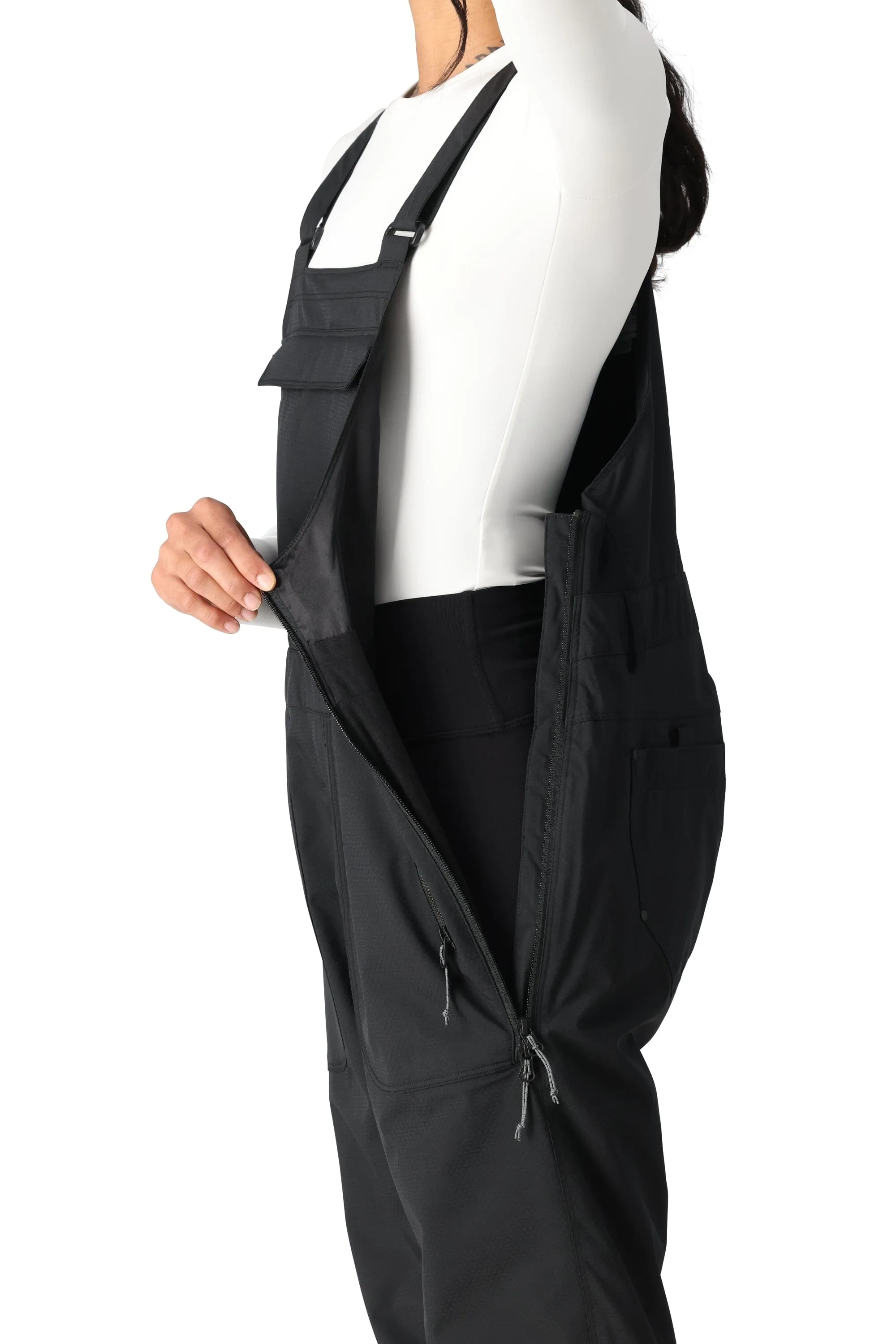 686 Women's Black Magic Insulated Bib Snowboard Pants Black Geo Jacquard 2025