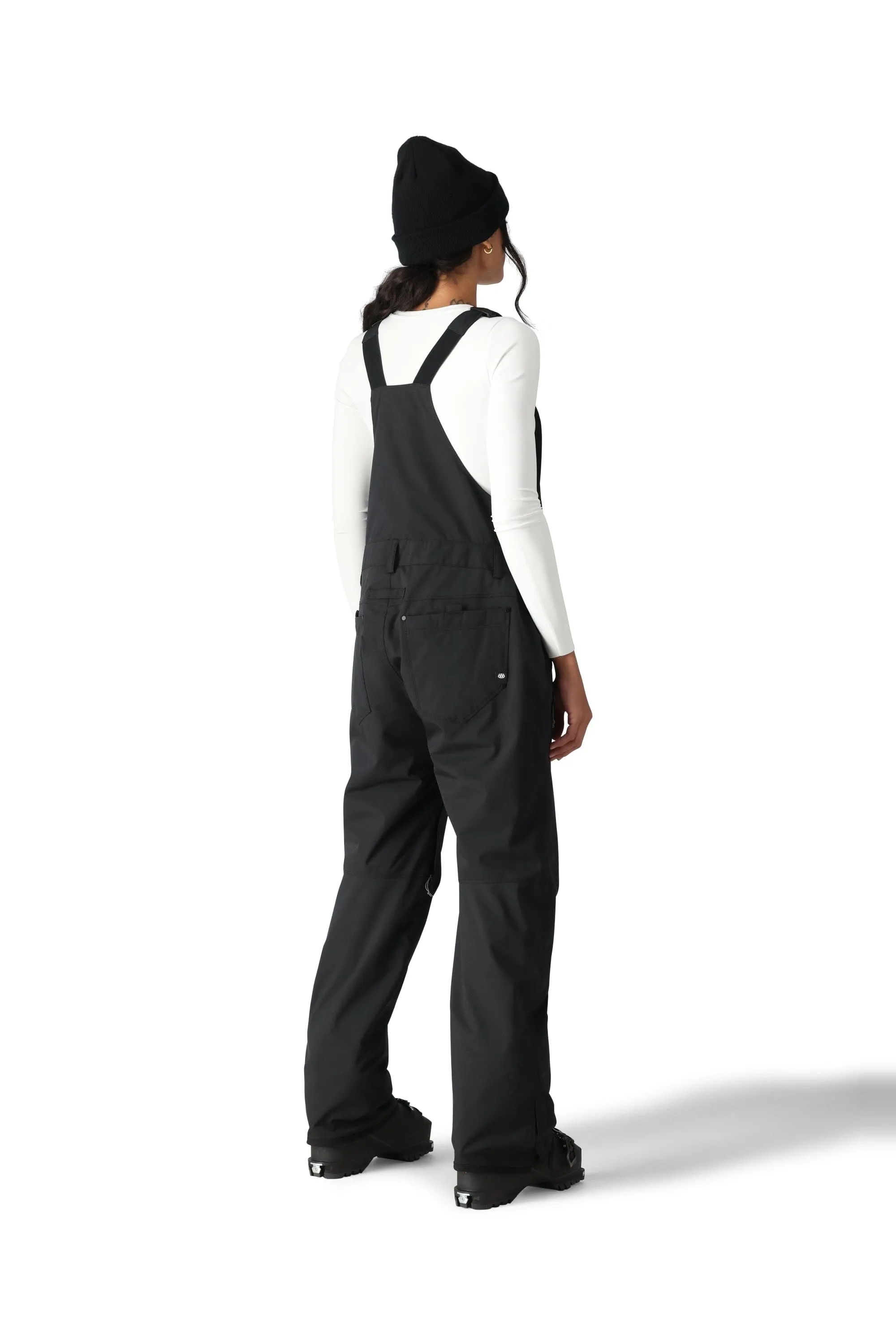 686 Women's Black Magic Insulated Bib Snowboard Pants Black Geo Jacquard 2025