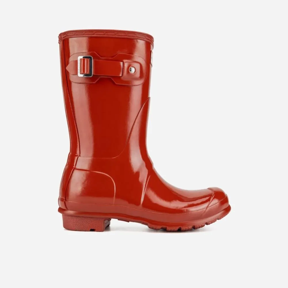 Hunter  Women's S Original Short Gloss Boot Red M
