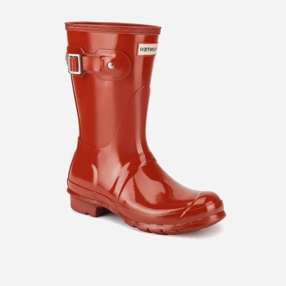 Hunter  Women's S Original Short Gloss Boot Red M