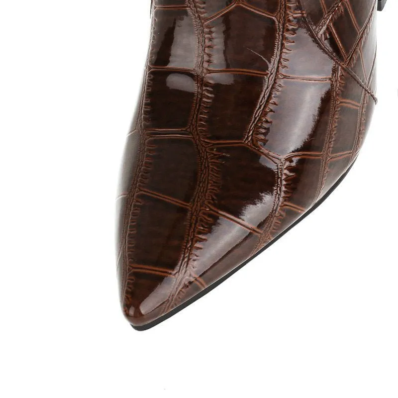 Pre Order:  Snake Pattern Waterproof Platform Boots