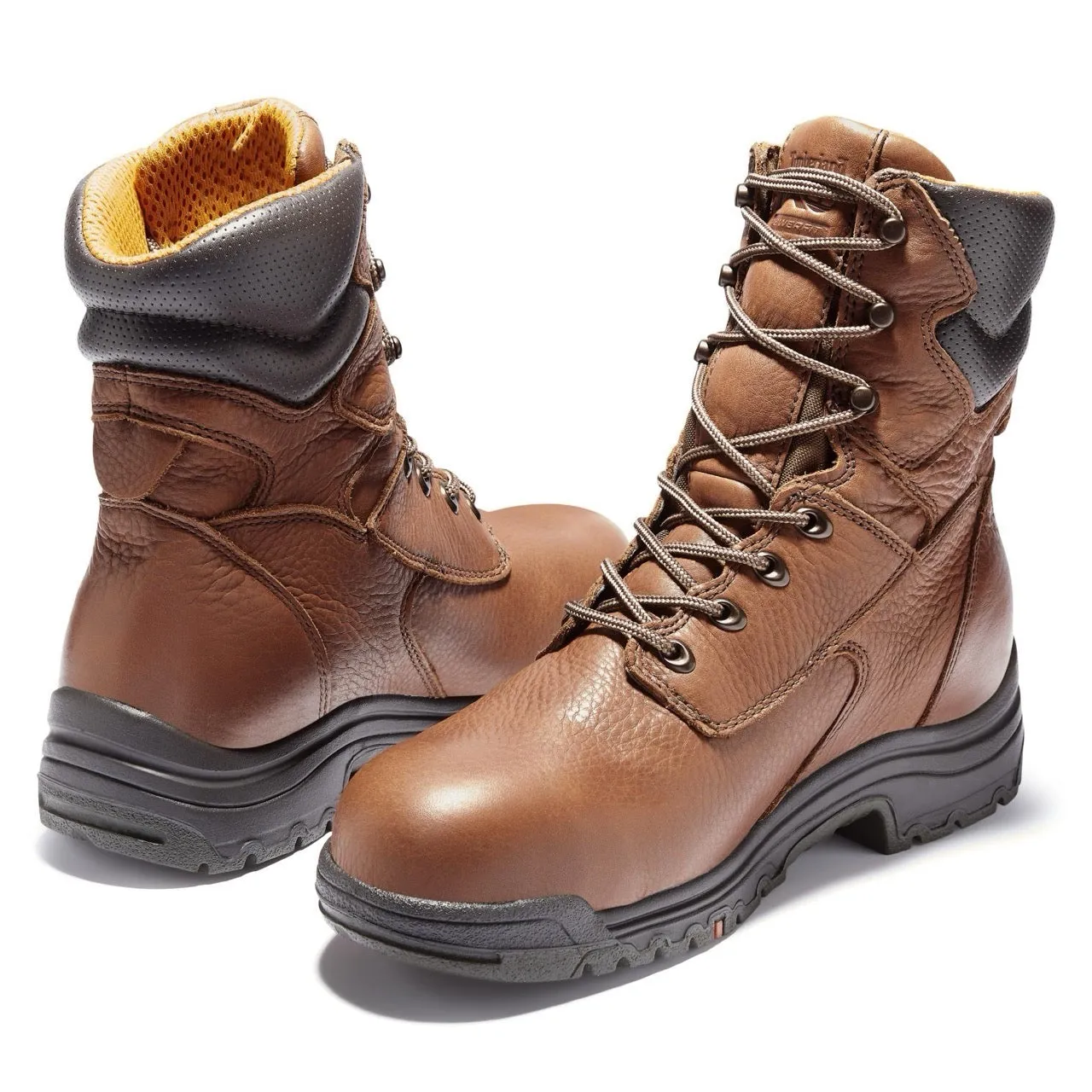 Titan 8 Inch Alloy-Toe Waterproof Work Boot Medium Brown